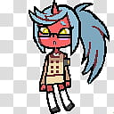 Blue haired girl anime character transparent background PNG clipart