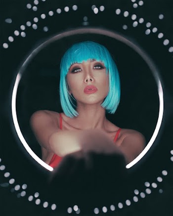 Blue Haired Woman