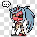 Blue haired woman anime character] transparent background PNG clipart