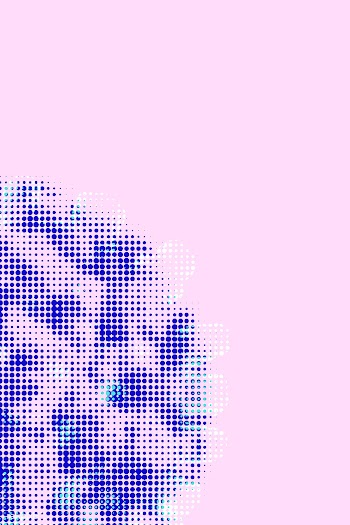 Blue halftone coronavirus on pink background vector | Free  vector - 2309044