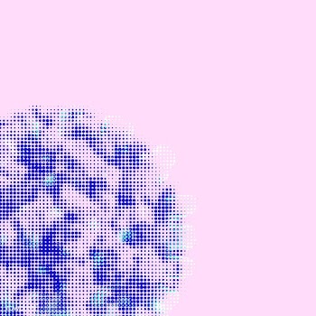 Blue halftone coronavirus on pink background vector | Free  vector - 2309048