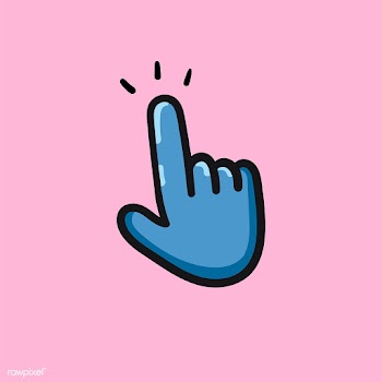 Blue hand mouse cursor clicking | Free stock vector - 504843