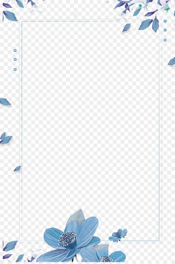 Blue - Hand painted blue clear borders 