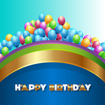 Blue Happy Birthday Background with Balloons | Gallery ...