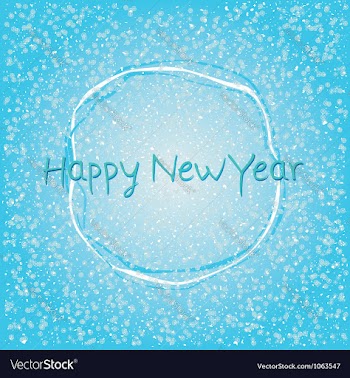 Blue Happy New Year abstract background vector image
