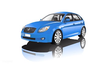 Blue hatchback car isolated on white vector | Free stock vector - 540210
