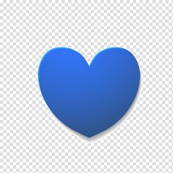 Blue Heart, Blue heart-shaped transparent background PNG clipart