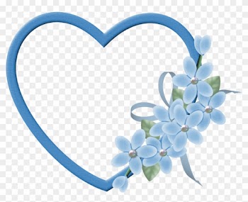♥➷♥¸ - •´♥¸ - •¸ - •´¸♥➷♥¸ - •´♥¸ - • - Blue Heart Frame Png