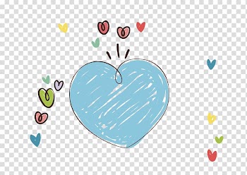 Blue heart illustration, Heart Drawing Illustration, Cartoon blue heart transparent background PNG clipart