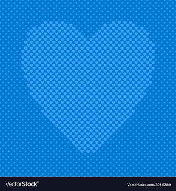 Blue heart shaped background from hearts vector image