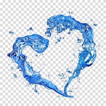 Blue heart-shaped water splash , Water Heart , Water Hd transparent background PNG clipart