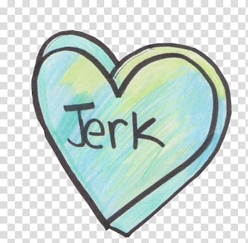 , blue heart with jerk text illustration transparent background PNG clipart