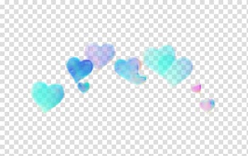 Blue hearts art, Sticker PicsArt Studio Desktop , booth transparent background PNG clipart