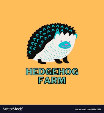 blue hedgehog farm logo template