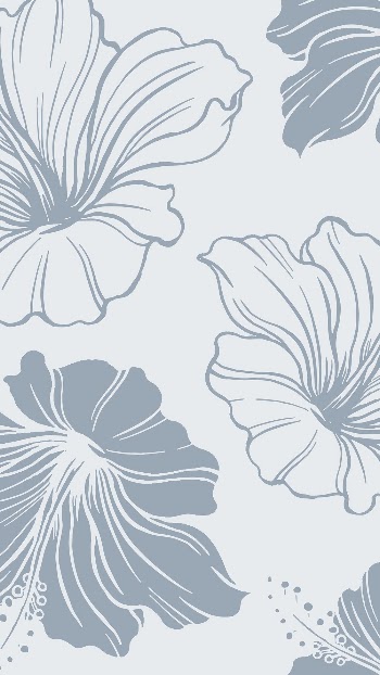 Blue hibiscus mobile wallpaper, vintage | Free PSD - rawpixel
