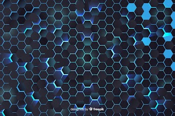 Blue honeycomb background Free Vector