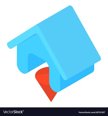 Blue house icon cartoon style vector image