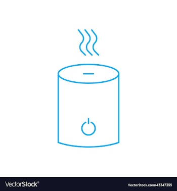 blue humidifier line icon