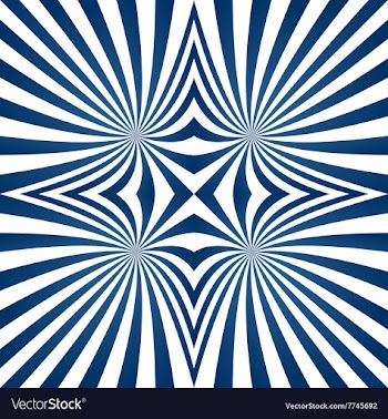 Blue hypnotic curved stripe background vector image