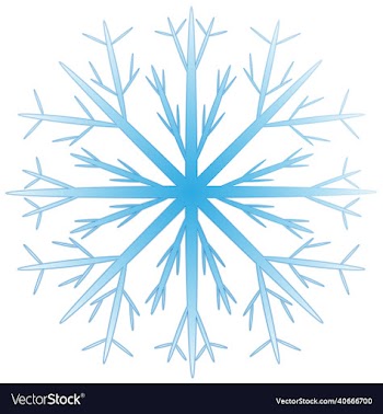 blue ice snowflake