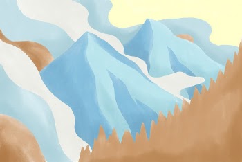 Blue icy mountains abstract background | Free PSD - rawpixel