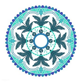 Blue Indian mandala | Free stock vector - 563206