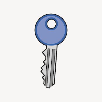 Blue key clipart illustration psd. | Free PSD - rawpixel
