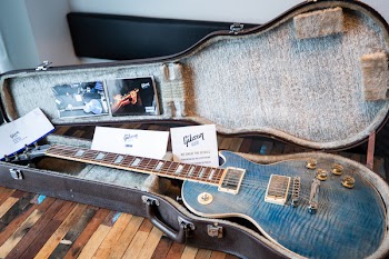 Blue Les Paul Electric Guitar In Case