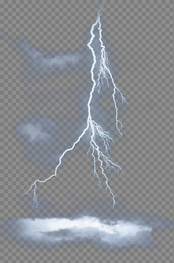 Blue Light Effect Lightning PNG Download Free