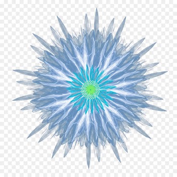Blue Light Flower - Cool fantastic blue flower top view 