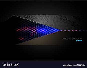 Blue lighting metal surface scene vector image