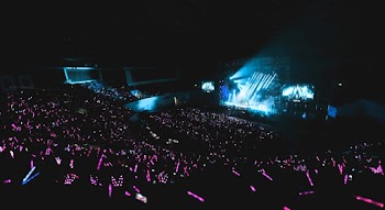 Blue Lights on Stage