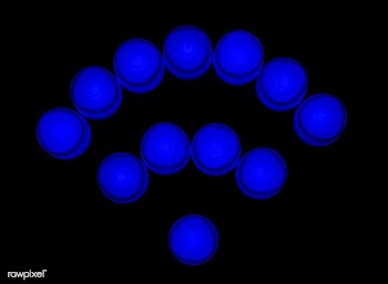 Blue lights wireless network icon | Free stock photo - 413751