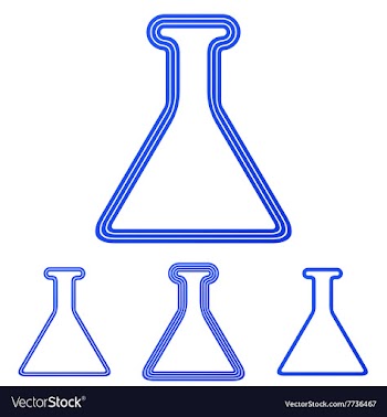 Blue line alchemy logo design set vector image