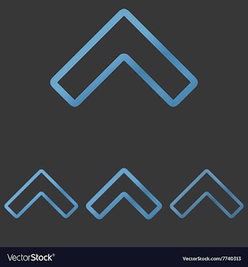 Blue line arrow logo design set vector image