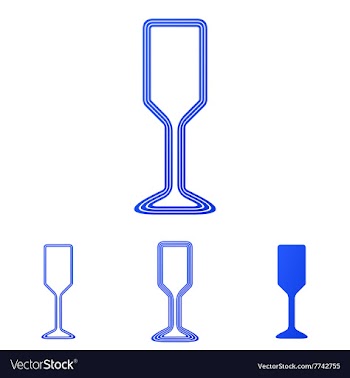 Blue line bar logo design set vector image