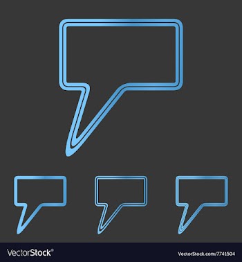 Blue line bubble logo design set vector image