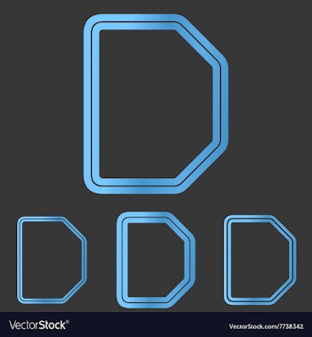 Blue line d logo design set vector image