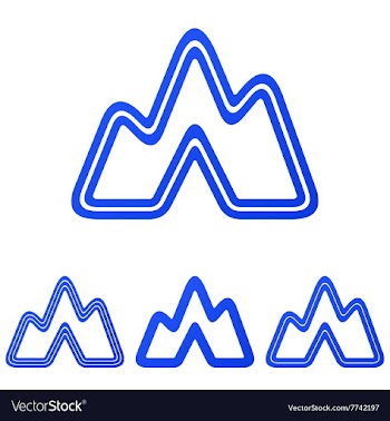Blue line expedition logo design set vector image