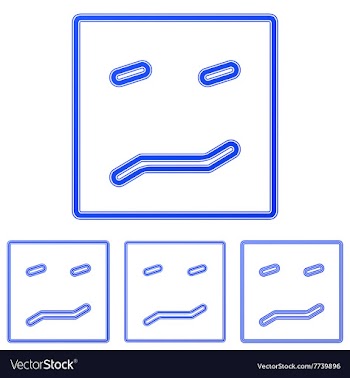 Blue line fear logo design set vector image