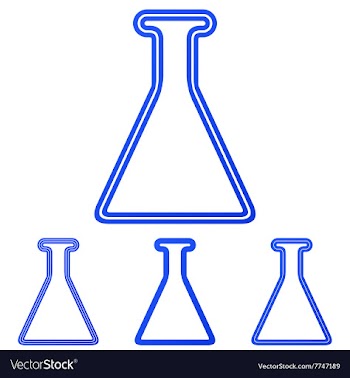 Blue line research logo design set vector image