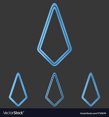 Blue line technology logo design set vector image
