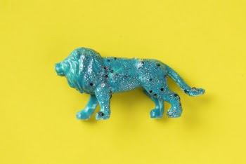 Blue Lion Figurine
