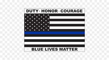 Blue Lives Matter Thin Blue Line Flag of the United States - decorative material line 