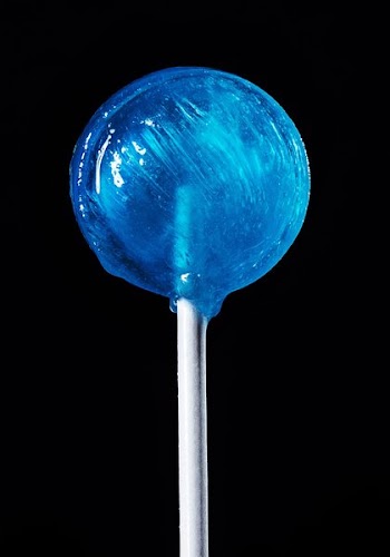 Blue Lollipop On Black