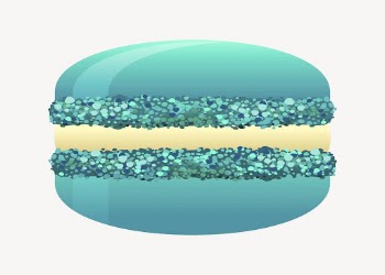 Blue macaron illustration. Free public | Free Photo - rawpixel