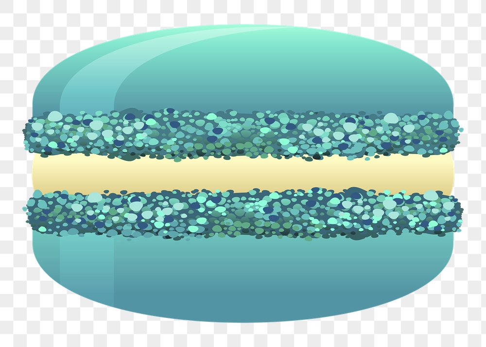 Blue macaron png sticker dessert | Free PNG - rawpixel