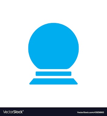 blue magic ball solid icon