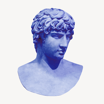 Blue male bust, funky design | Free Photo - rawpixel