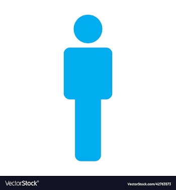 blue man solid icon
